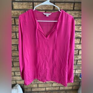 Counterparts hot pink long sleeve blouse‎